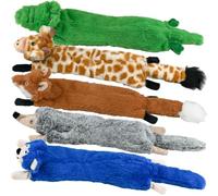 SHARLOVY Lot de 5 Jouets couineurs pour Chien sans Rembourrage - Peluche pour Chien de Grande Taille - Jouets à mâcher durables - Jouets en Peluche Mignons