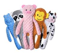 SHARLOVY Lot de 5 jouets interactifs pour chien sans rembourrage pour l'ennui, jouets pour chiot pour les garder occupés, jouet couineur mignon pour chiens de petite, moyenne et grande race