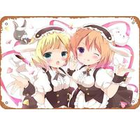 Sharo Kirima, Is The Order A Rabbit?, Cocoa Hoto Anime Poster Décoration murale rétro en métal 20,3 x 30,5 cm