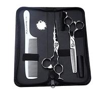 SHARONDS 6 poucesLot de ciseaux de coiffure professionnels pour salon de coiffure + sac Kit de taille de cheveux pour 1 unité. Acier 440c de haute qualité.