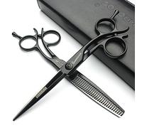 Sharonds outil de cheveux haut de gamme 6 pouces 440C noir ciseaux de coiffeur salon de coiffure professionnel dédié (scissors set)