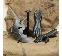 SHAROOANTIPAZ Casque de roi sorcier, gants noirs LOTR Nazgul Armor Réplique Dark Fantasy