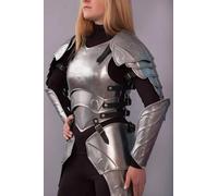 SHAROOANTIPAZ Costume d'armure médiévale en acier poli de la reine des elfes - Costume d'armure féminine
