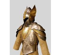 SHAROOANTIPAZ Costume de chevalier médiéval en cuirasse elfique avec casque - Armure intégrale du corps - Costume de Larp