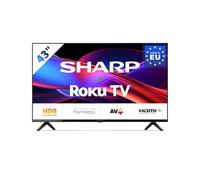 Sharp 43GD2225E - TV 43" Full HD Roku - Streaming multimédia LED Smart TV sans cadre (HDR10, codec AV1, 3 HDMI, récepteur, Wi-Fi) - Netflix, Prime, Disney+, Apple TV