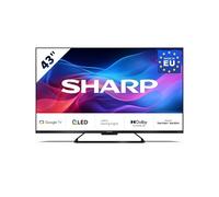 Sharp 43GR8265E Téléviseur 43" 4K Ultra HD 144 Hz Google TV - Gaming & streaming QLED Smart TV sans cadre (HDMI 2.1, ALLM & VRR) - Avec applications (Netflix, Prime, Disney+, Apple TV)
