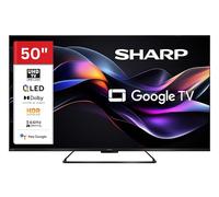 Sharp 50HR7765E QLED Téléviseur 50" Google TV 4K UHD Smart TV 144 Hz HDR | Dolby Vision IQ | HDMI 2.1 ALLM & VRR Gaming | Dolby Atmos | Google Assistant | Triple tuner DVB-C/-S2/-T2 | Année modèle