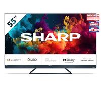 SHARP 55FQ5EG Quantum Dot Google TV, 139 cm (55"), 4K, Ultra HD, QLED, Google TV, Smart TV sans cadre, Dolby Atmos, Dolby Vision IQ, HDMI 2.1 avec eARC