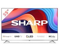SHARP 55GP6260E Quantum Dot Google TV 139 cm (55") 4K Ultra HD QLED Google TV (Smart TV sans cadre, Dolby Atmos, Dolby Vision, HDMI 2.1 avec eARC)