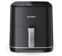 SHARP AF-GS552AE-B Friteuse à air chaud 5,5L avec commande numérique - Fonction écran tactile, 8 programmes, 1650W, Noir, Cuisson sans huile