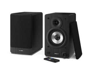 Sharp Bookshelf Speakers 2-voies Noir Avec fil &sans fil 60 W