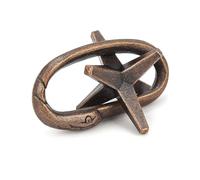 Sharp Brain Zone Puzzle étoile en cercle - Jeu de puzzle IQ en métal moulé, puzzle logique de torsion d'esprit, soulagement du stress et cadeau unique