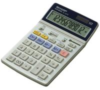 Sharp Calculator Tax Euro Desktop Tax Battery/Solar-power 12 Digit 104x168x18mm