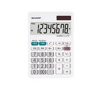 Sharp EL-310W Calculatrice de poche blanc Ecran: 8 à pile(s), solaire