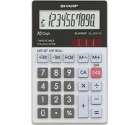 SHARP Calculatrice de poche EL-W211G GY solaire/à pile argentée