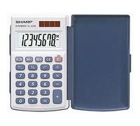 Sharp EL-243 S Calculatrice de poche blanc, bleu Ecran: 8 solaire, à pile(s) (l x H x P) 64 x 11 x 105 mm