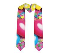 Sharp Corner Châle Ruban YYHHAOFA Ballons Confettis Image - Étole en satin pour cérémonie de remise de diplôme, cadeau pour fils, filles, amis et sœurs