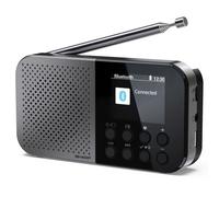 Sharp Radio de poche DR-P520 Osaka – Bluetooth 5.3, DAB+/FM, USB‑C/batterie, double réveil, Gris