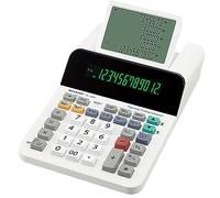 Sharp EL-1501 Calculatrice de Bureau à Affichage sans Papier et Encre avec écran LCD 12 Chiffres et 5 Lignes Fonctionnement à Piles Blanc 150 x 62 x 228 mm