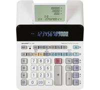 Sharp EL-1901 Calculatrice de bureau gris, blanc Ecran: 12 sur secteur (l x H x P) 192 x 254 x 66 mm
