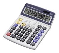 Sharp EL-2125 C Calculatrice de bureau gris Ecran: 12 solaire, à pile(s) (l x H x P) 140 x 22.5 x 195 mm