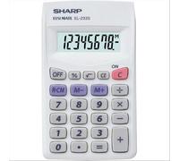 Calculatrice de batterie Sharp à 8 chiffres, touches blanches douces au toucher,