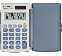 Sharp EL-243 S Calculatrice de poche blanc, bleu Ecran: 8 solaire, à pile(s) (l x H x P) 64 x 11 x 105 mm