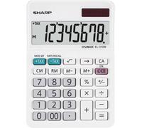 Sharp EL-310W Calculatrice de poche blanc Ecran: 8 à pile(s), solaire