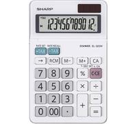 Sharp EL-320W Calculatrice de poche blanc Ecran: 12 à pile(s), solaire