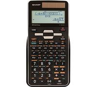 Sharp EL-W516SCL Calculatrice scientifique avancée 16 chiffres avec écran WriteView 4 lignes, batterie et écran LCD solaire hybride, noir et blanc, noir et argent, numéro de modèle : ELW516SCL