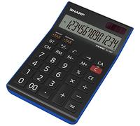 Sharp Electronics eL145TBL 14 Chiffres Calculatrice, Calcul de Taxes, Noir/Bleu