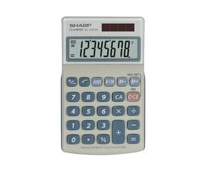 Sharp Elsi Mate EL-240SAB - Calculatrice de poche - 8 chiffres - panneau solaire, pile