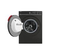 SHARP ES-MNFL814CMA-DE Lave-linge chargement frontal 8 kg Classe énergétique A 1400 tr/min Moteur Inverter AquaStop Fonction Vapeur Filtre Microfibre, Écran tactile LED - Noir mat