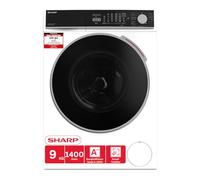 SHARP ES-WNFL914CWDA-DE Machine à laver 9 kg, 1400 tr/min 20%), moteur inverter, AquaStop, AllergySmart, écran tactile LED, Wi-Fi, 15 programmes, blanc