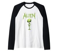 Sharp Green Alien Space Esthétique Vêtements Manche Raglan