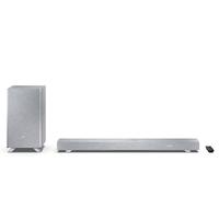 SHARP HT-SBW53121(SL) 3.1.2 Dolby Atmos/DTS:X® Barre de Son avec Caisson de Basses sans Fil, 550 W, USB, Bluetooth, HDMI, AUX-in (3,5 mm), Largeur : 100 cm, Argent