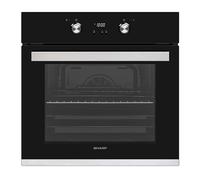 Sharp K-61D27BM1-FR Four électrique encastrable avec 68 L sur 5 niveaux, auto-nettoyage par pyrolyse et 6 modes de chauffage, noir