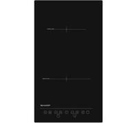 Sharp KH-3I25NT0K - Table de cuisson à induction - 2 plaques de cuisson - Niche - largeur : 27 cm - profondeur : 49 cm - noir Noir G