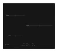 Sharp KH-6I31NT0I-FR - Table de cuisson à induction - 3 plaques de cuisson - Niche - largeur : 56 cm - profondeur : 49 cm noir G