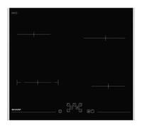 KH-6V08FT00 - Vitrocéramique - 4 plaques de cuisson - Niche - largeur : 56 cm - profondeur : 49 cm - avec garnitures latérale en acier inoxydable -