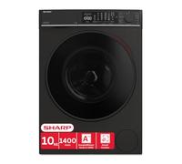 Sharp Lave-linge ES-WNFL014CMDA-DE - 10 kg - 1400 tr/min - Classe énergétique A - Inverter Moteur - WiFi - AquaStop - Vapeur - Ecran tactile - Noir mat - Chargement frontal