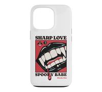 Sharp Love Vampire Crocs Lèvres Gothique Halloween Spooky Babe Coque pour iPhone 13 Pro