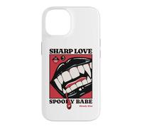 Sharp Love Vampire Crocs Lèvres Gothique Halloween Spooky Babe Coque pour iPhone 14
