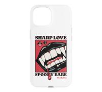 Sharp Love Vampire Crocs Lèvres Gothique Halloween Spooky Babe Coque pour iPhone 15