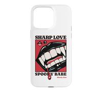 Sharp Love Vampire Crocs Lèvres Gothique Halloween Spooky Babe Coque pour iPhone 15 Pro Max
