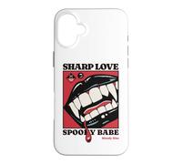 Sharp Love Vampire Crocs Lèvres Gothique Halloween Spooky Babe Coque pour iPhone 16 Plus
