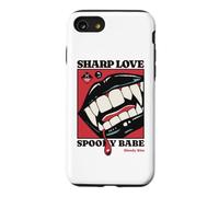 Sharp Love Vampire Crocs Lèvres Gothique Halloween Spooky Babe Coque pour iPhone SE (2020) / 7/8