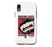 Sharp Love Vampire Crocs Lèvres Gothique Halloween Spooky Babe Coque pour iPhone XR