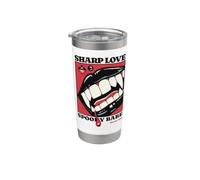 Sharp Love Vampire Crocs Lèvres Gothique Halloween Spooky Babe Gobelet isotherme en acier inoxydable double paroi