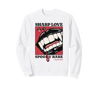 Sharp Love Vampire Crocs Lèvres Gothique Halloween Spooky Babe Sweatshirt